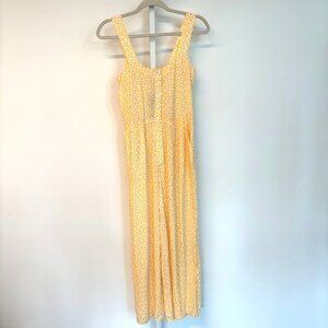 Smash + Tess Light Yellow Patterned Jumpsuit